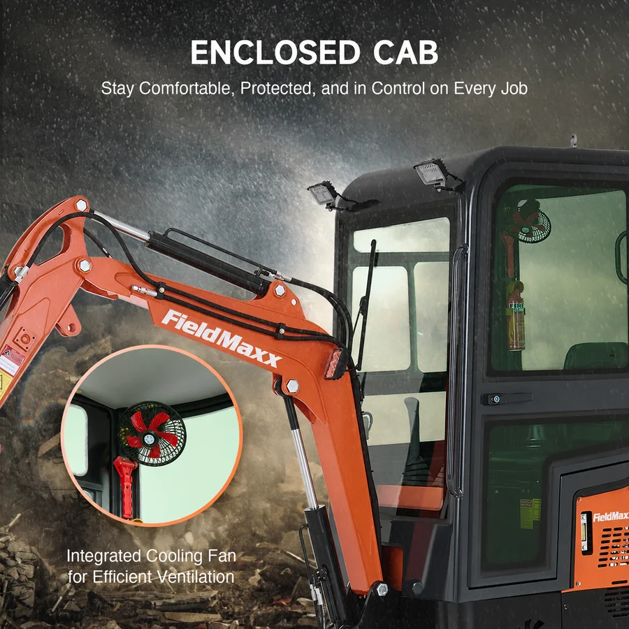 FieldMaxx FXCab Enclosed Excavator — view 7
