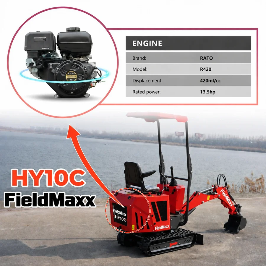 FieldMaxx FX10C Mini Excavator — view 6